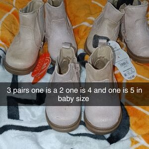 Kids Beige Ankle Boots